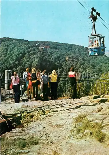 AK / Ansichtskarte  Seilbahn_Cable-Car_Telepherique Thale Harz Hotel Rosstrappe  