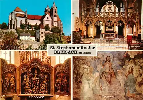 AK / Ansichtskarte 73813366 Breisach_Rhein St Stephansmuenster Lettner Hochaltar Fresken Breisach Rhein