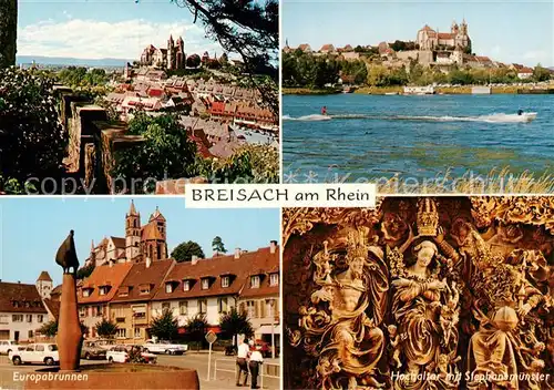 AK / Ansichtskarte  Breisach_Rhein St Stephansmuenster Europabrunnen Hochaltar Breisach Rhein