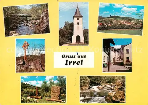 AK / Ansichtskarte 73813375 Irrel Deutsch Luxemburgischer Naturpark mit Wanderbruecke und den Wasserfaellen der Pruem Kirche Panorama Irrel