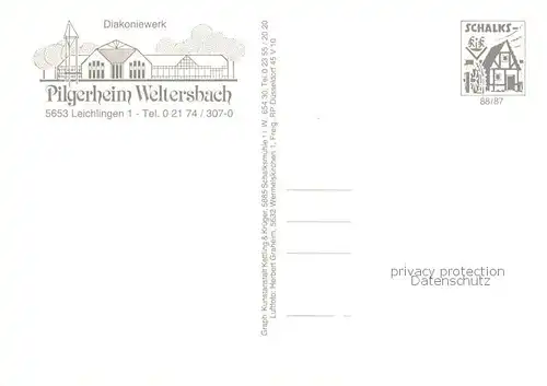 AK / Ansichtskarte 73813390 Leichlingen_Rheinland Diakoniewerk Pilgerheim Weltersbach Fliegeraufnahme Leichlingen_Rheinland
