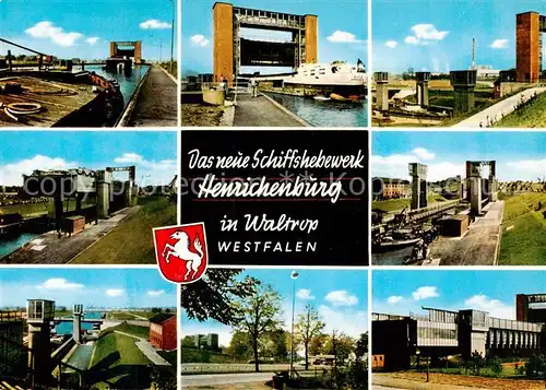 AK / Ansichtskarte  Henrichenburg_Schiffshebewerk Teilansichten Henrichenburg