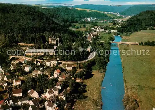 AK / Ansichtskarte  Hennef_Sieg Schloss Allner Fliegeraufnahme Hennef Sieg