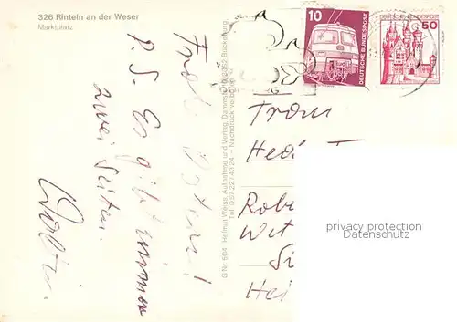 AK / Ansichtskarte Rinteln_Weser Marktplatz 