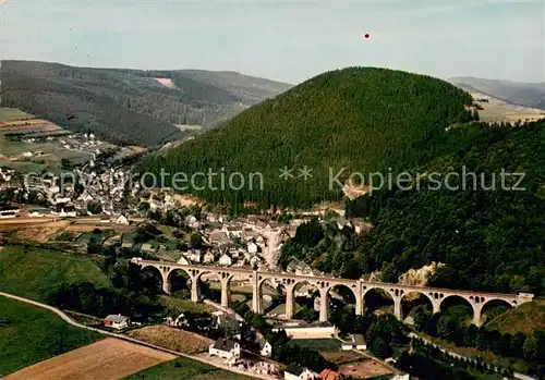 AK / Ansichtskarte  Willingen_Sauerland Fliegeraufnahme mit Viadukt Willingen_Sauerland