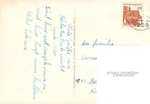 AK / Ansichtskarte  Hoechstenbach Schullandheim Speisesaal Foyer Panorama Hoechstenbach