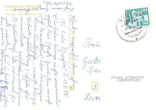 AK / Ansichtskarte  Pansfelde HOG Gartenhaus Gastraeume Pansfelde