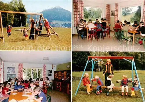 AK / Ansichtskarte  Oberstdorf Kinderkurheim Sonnenhang Spielplatz Oberstdorf