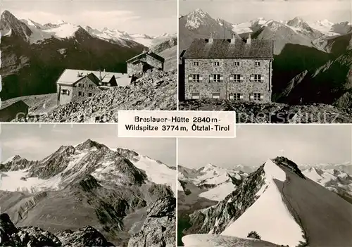 AK / Ansichtskarte  Breslauerhuette_2840m_Tirol_AT Panorama mit Wildspitze 