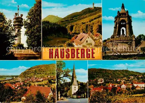 AK / Ansichtskarte  Hausberge Porta Westfalica Fernsehturm Kaiser Wilhelm Denkmal Hausberge