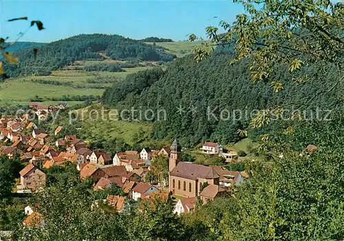 AK / Ansichtskarte  Heimbuchenthal Panorama Erholungsort im Naturpark Spessart Heimbuchenthal