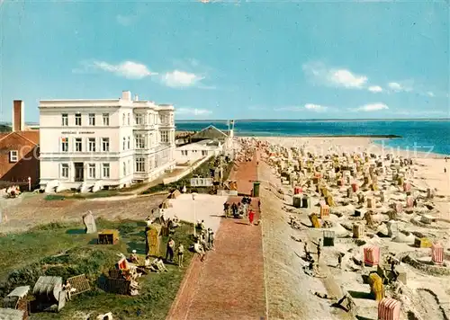 AK / Ansichtskarte  Norderney_Nordseebad Weststrand Promenade Hotel Norderney_Nordseebad