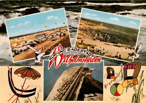 AK / Ansichtskarte 73813636 Wilhelmshaven Strand Promenade Luftaufnahme Kur- und Badestadt Wilhelmshaven