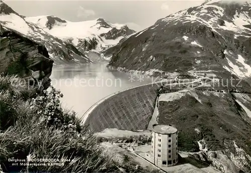 AK / Ansichtskarte  Kaprun_AT Berghaus Moserboden mit Moosersperre mit Schattseitkoepfl und Hohe Riffl Hohe Tauern 