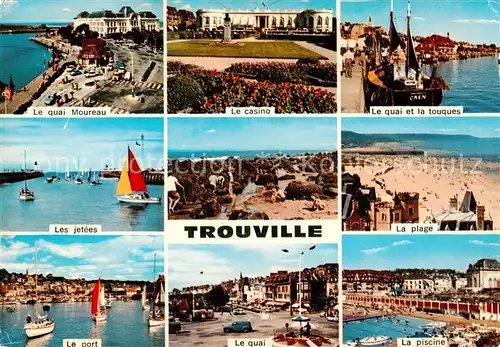 AK / Ansichtskarte Trouville Deauville Quai Moureau Casino Touques Jetees Plage Port Piscine Trouville Deauville