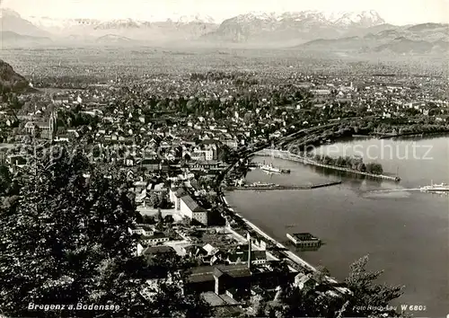 AK / Ansichtskarte  Bregenz_Vorarlberg_Bodensee Panorama Schweizer Alpen 