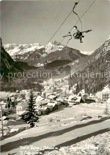 AK / Ansichtskarte  Canazei_Trento_IT Panorama Val di Fassa Wintersportplatz Dolomiten Sessellift 