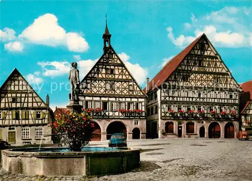 AK / Ansichtskarte  Dornstetten_Wuerttemberg Marktplatz Brunnen Dornstetten_Wuerttemberg