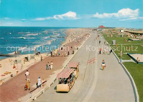 AK / Ansichtskarte  Norderney_Nordseebad Promenade und Gruenstrand am Nordbad Norderney_Nordseebad