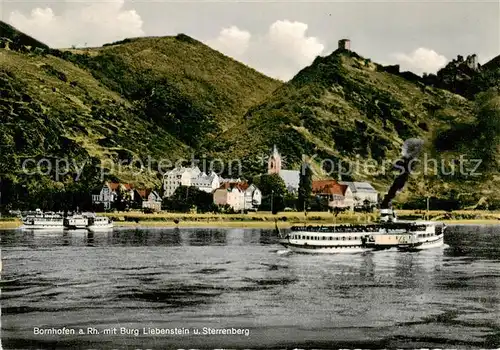 AK / Ansichtskarte  Bornhofen_Kamp_Rhein mit den Burgen Liebenstein und Sterrenberg 