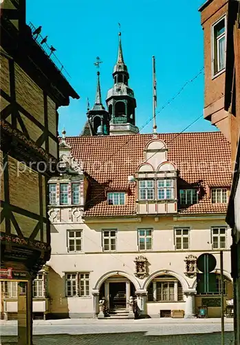AK / Ansichtskarte 73813808 Celle__Niedersachsen Blick aus der Neuen Strasse auf das Rathaus 