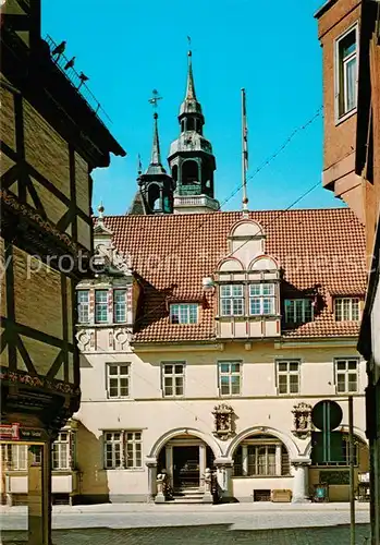 AK / Ansichtskarte  Celle__Niedersachsen Blick aus der Neuen Strasse auf das Rathaus 