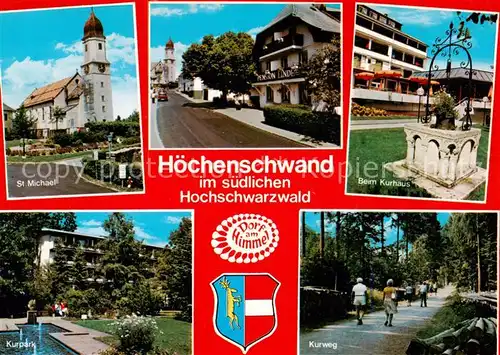 AK / Ansichtskarte  Hoechenschwand St Michael Kurhaus Brunnen Kurpark Kurweg Hoechenschwand