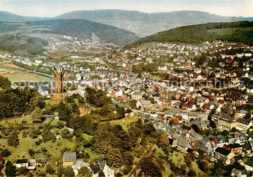 AK / Ansichtskarte  Dillenburg Fliegeraufnahme mit Wilhelmsturm Dillenburg