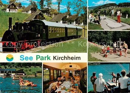 AK / Ansichtskarte 73813901 Kirchheim_Hessen See Park Minigolf Spielplatz Restaurant Wasserski Kirchheim Hessen