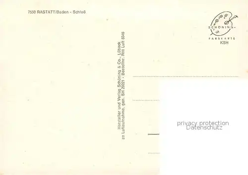 AK / Ansichtskarte  Rastatt Schloss Fliegeraufnahme Rastatt