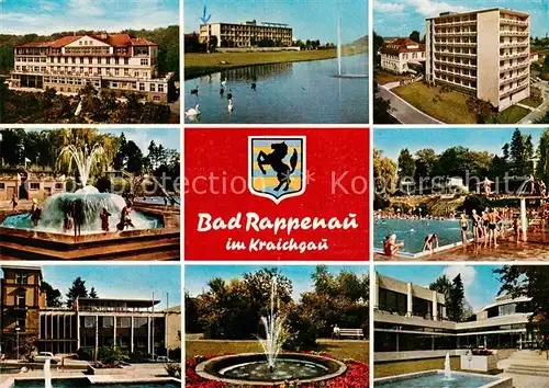 AK / Ansichtskarte  Bad_Rappenau Kraichgausanatorium Sprudelbrunnen Schwimmbad Bad_Rappenau