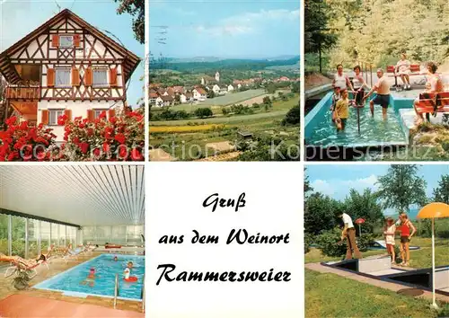 AK / Ansichtskarte 73813919 Rammersweier Fachwerkhaus Panorama Wassertretanlage Hallenbad Minigolf Rammersweier