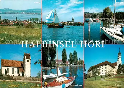 AK / Ansichtskarte Hoeri Bodensee Panorama Hafen Kirche Horn Hemmenhofen oehningen Hoeri