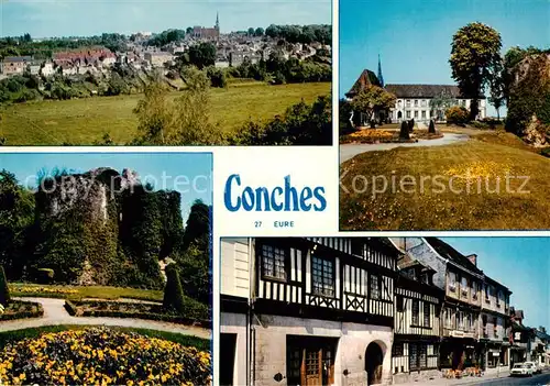 AK / Ansichtskarte Conches en Ouche Panorama Schlosspark Strassenpartie Conches en Ouche