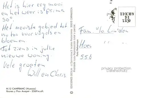 AK / Ansichtskarte  Canfranc_ES Ibones y Pico Anayet 