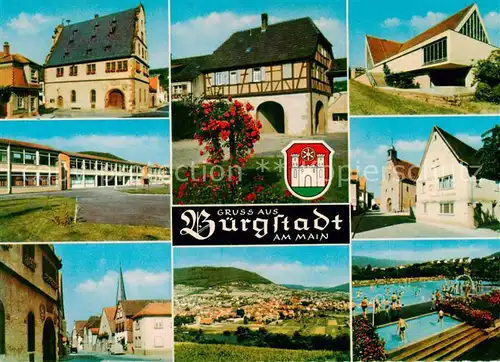 AK / Ansichtskarte 73813971 Buergstadt_Main Teilansichten Panorama Freibad Buergstadt_Main