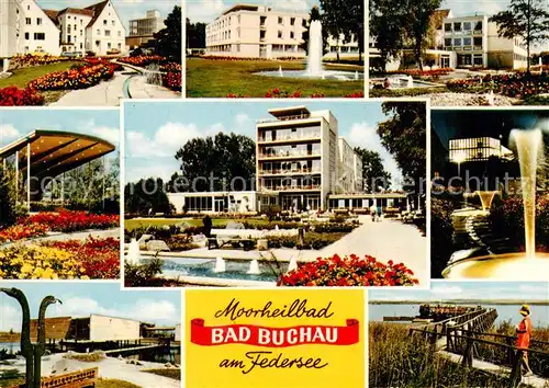 AK / Ansichtskarte  Bad_Buchau_Federsee Ortsansichten Kurhaus Seepartie Bad_Buchau_Federsee