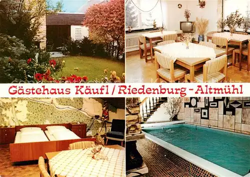 AK / Ansichtskarte 73814015 Riedenburg_Altmuehltal Gaestehaus Kaeufl Zimmer Schlafzimmer Pool Riedenburg Altmuehltal
