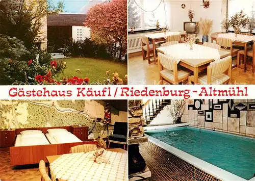 AK / Ansichtskarte  Riedenburg_Altmuehltal Gaestehaus Kaeufl Zimmer Schlafzimmer Pool Riedenburg Altmuehltal