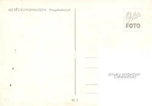 AK / Ansichtskarte  Recklinghausen_Westfalen Hauptbahnhof Recklinghausen_Westfalen