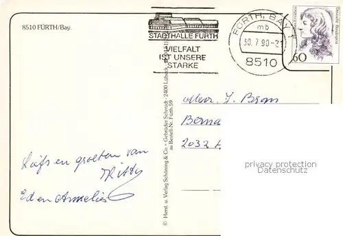 AK / Ansichtskarte  Fuerth_Bayern Panorama Teilansichten Fuerth Bayern