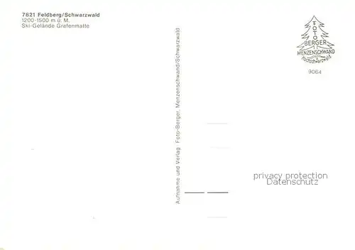 AK / Ansichtskarte  Feldberg_1450m_Schwarzwald Skigelaende Grafenmatt 