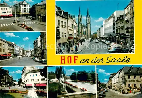 AK / Ansichtskarte 73814098 Hof_Saale Orts und Teilansichten Kirche Hof_Saale