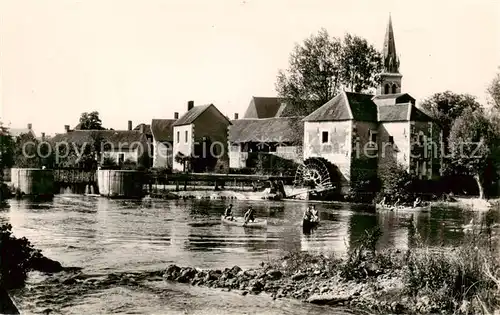 AK / Ansichtskarte Nogent sur Loir La Barrage et le Moulin Nogent sur Loir