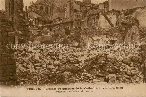 AK / Ansichtskarte Verdun__55_Meuse Ruines du quartier de la Cathedrale 