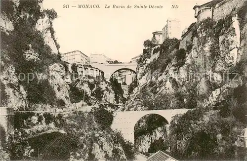 AK / Ansichtskarte  Monaco Le Ravin de Sainte Devote Monaco