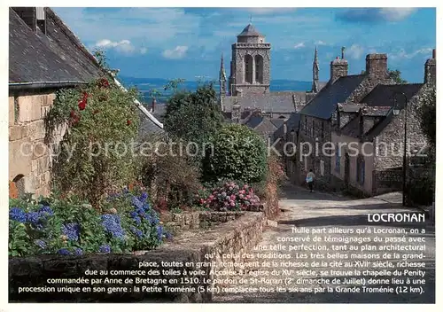 AK / Ansichtskarte Locronan_29_Finistere Les vieilles maisons et Eglise St Roman 