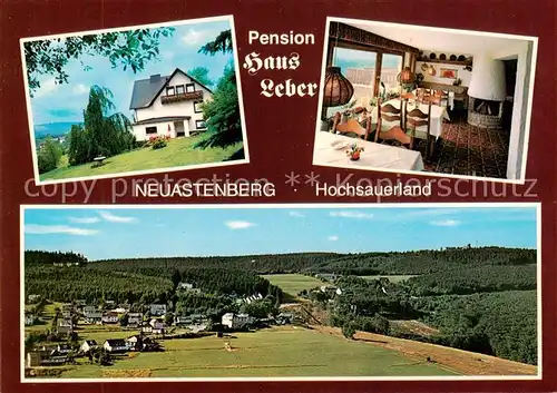 AK / Ansichtskarte 73814277 Neuastenberg Pension Haus Leber Gaststube Panorama Neuastenberg
