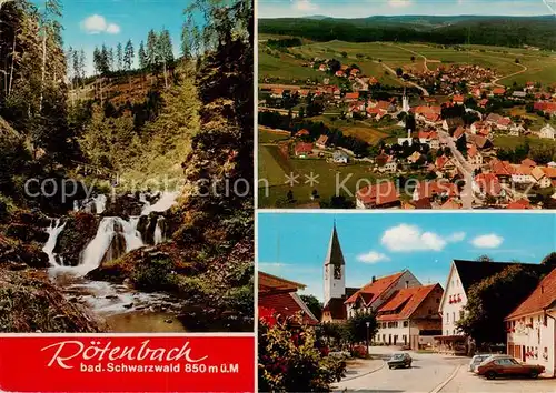 AK / Ansichtskarte 73814322 Roetenbach_Baden Wasserfall Panorama Strassenpartie Roetenbach_Baden