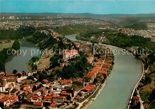 AK / Ansichtskarte  Burghausen_Salzach Fliegeraufnahme Burghausen Salzach